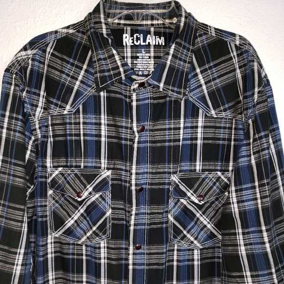 RECLAIM Western Button Up Shirt Long Sleeved - Picture 1 of 5